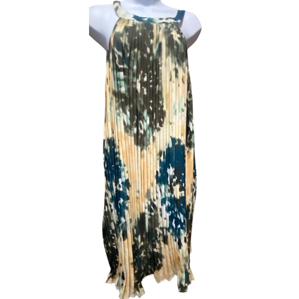 Mlle Gabrielle Womens Dress‎ XL Sleeveless Pleated Knee Fairy Boho
